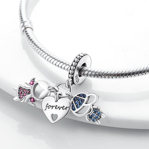 Boy Girl Heart Shape Dangle