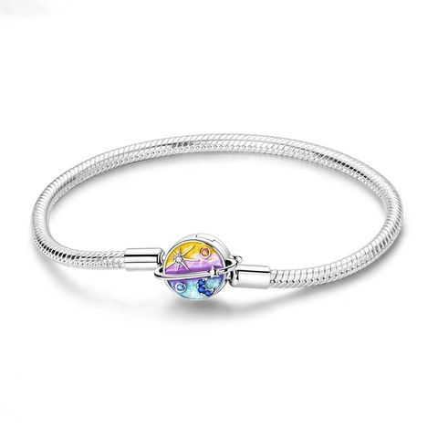 Colorful Sunset Planet Snake Bone Bracelet