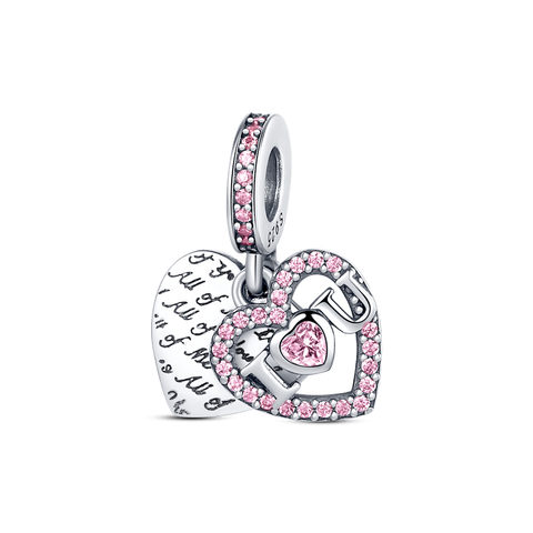 Je t'aime pendentif en forme de coeur