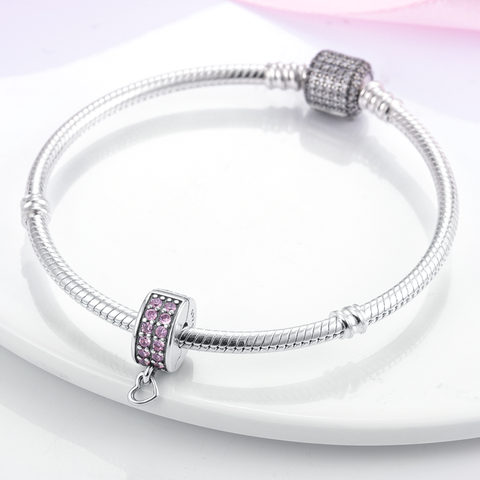 Herzförmiger Charms-Verschluss mit Pave-Clip