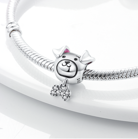 Cute Dog And Bone Beads
