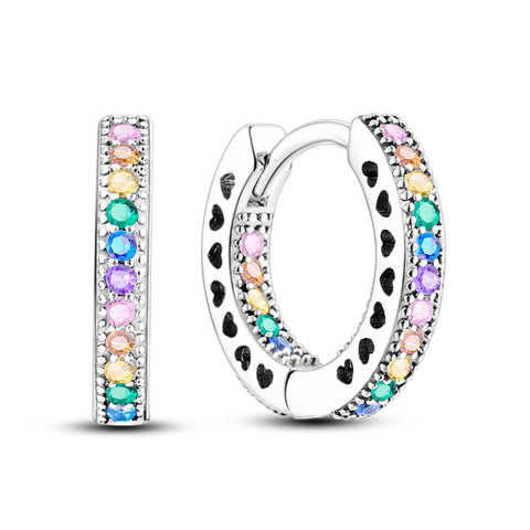 Colorful Paved Zirconia Earrings
