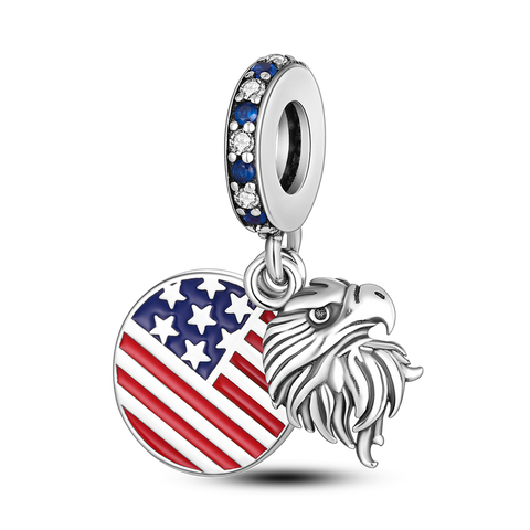American Flag and Eagle Dangle