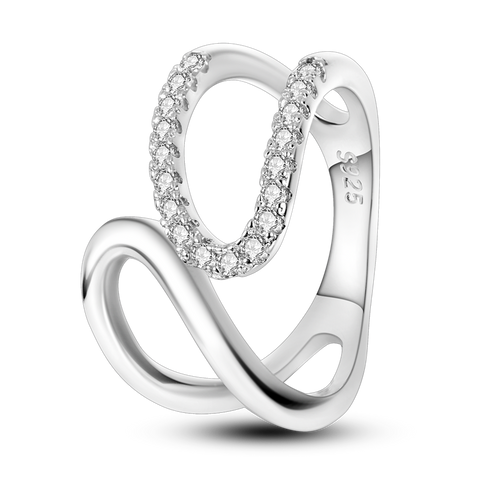 Double U Pave Ring