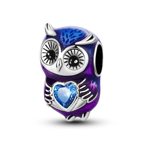 Hibou Coeur Perles