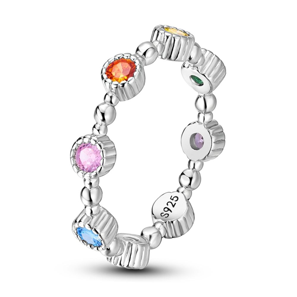 Colorful Round Wave Ring