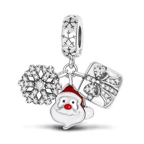 Snowflake Gift Box Santa Claus Beads