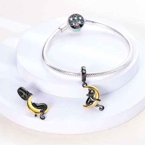 Cat Hug Moon Pendant