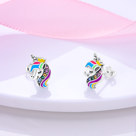 Krone Einhorn Ohrstecker
