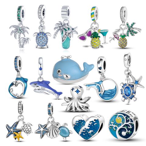 Charm-Perlen-Anhänger im Ozean-Stil
