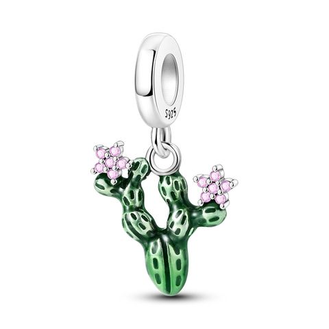 Charm de cactus verde degradado