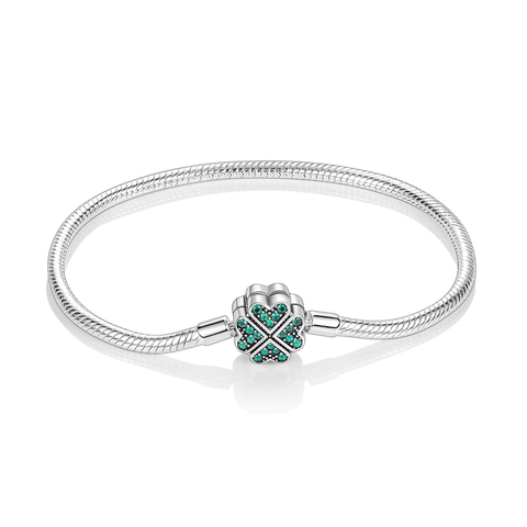 Klee-Armband aus grünem Zirkonium