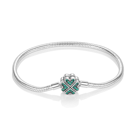 Green Zirconium Clover Bracelet