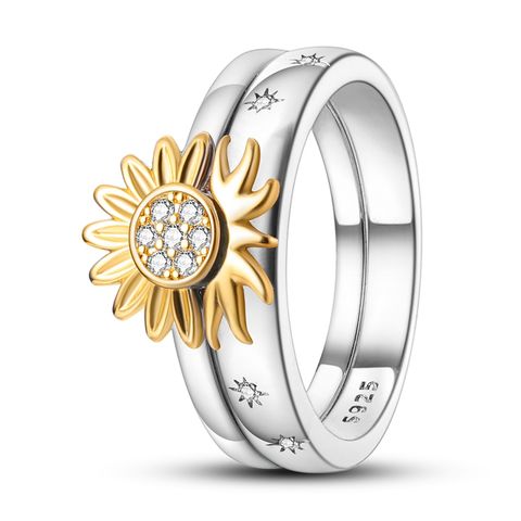 Anillo con combinación de girasol y sol