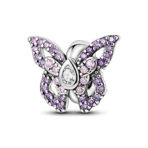 Purple Butterfly Beads
