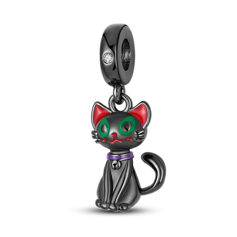 Black Color Cat Charm Bead