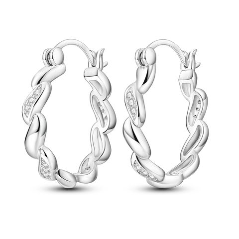 Sparkling Twisted Rope Earrings