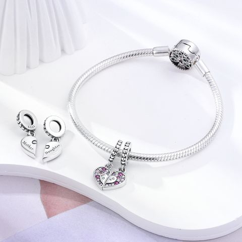 Pendentif cœur assemblé mère et fille