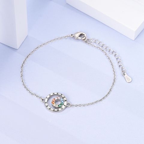 Pulsera Eterna Doble Aro Circonitas Coloreadas