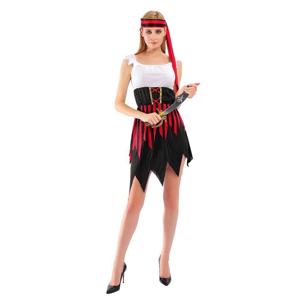 EraSpooky Womens Pirate Costume Halloween Sexy Buccaneer Dress