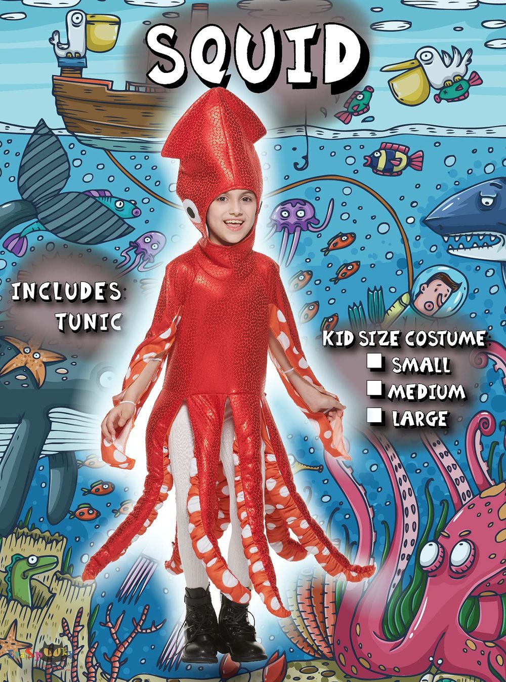 Eraspooky Kids Squid Halloween Costume Cute Octopus Costumes