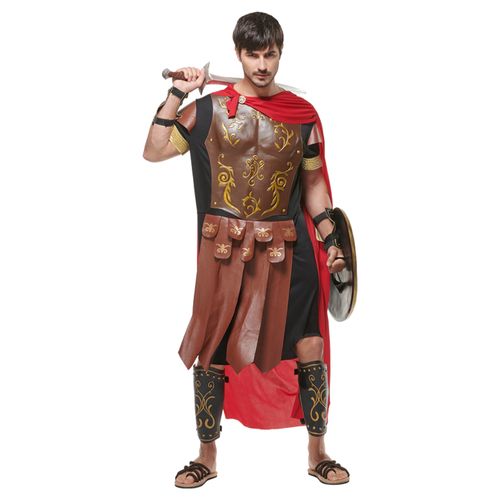 Eraspooky 남자 로마 제국 검투사 의상 세트 할로윈 갑옷 군인 역할 놀이