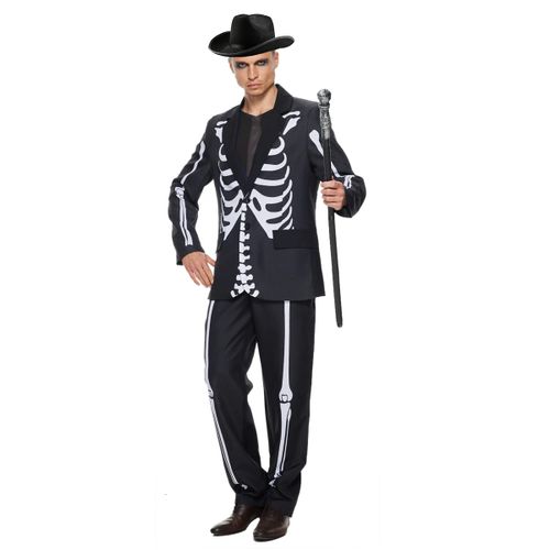 Effaçable Squelette Costume Costume Hommes Bone Party Halloween Costume