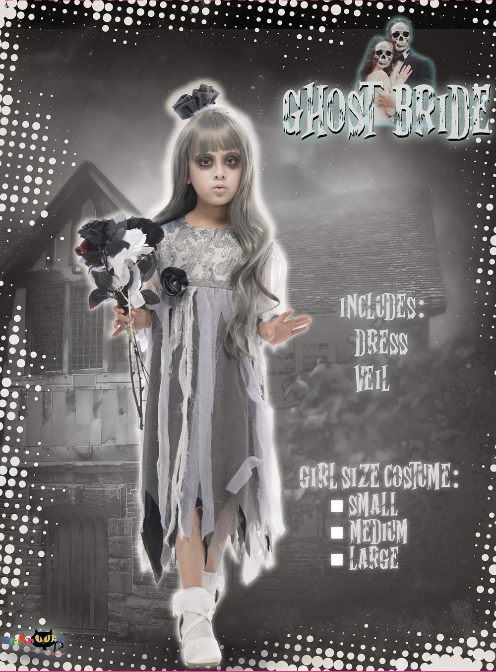 Eraspooky Girls Haunting Beauty Victorian Dress Ghost Bride Costume