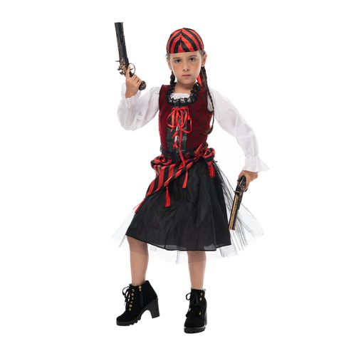 EraSpooky Costume de pirate pour fille Halloween Deluxe Dress Up Costume
