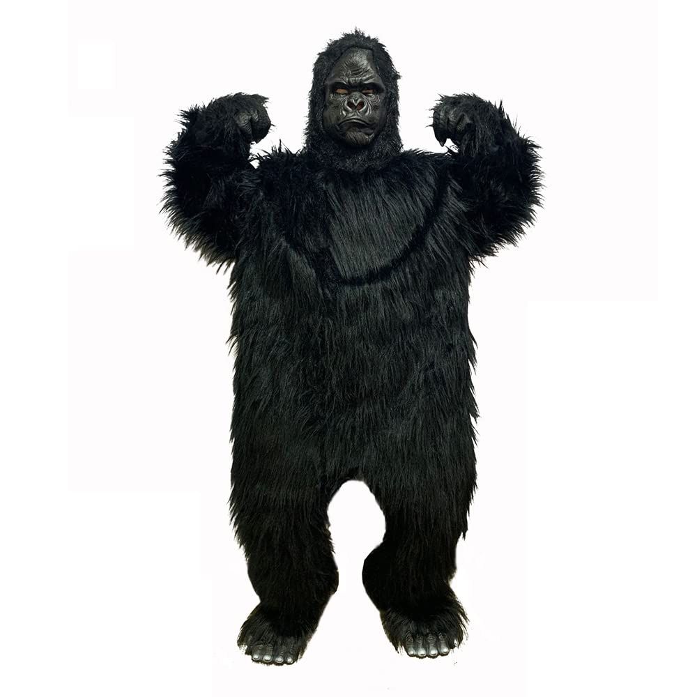 EraSpooky Disfraz de gorila adulto para Halloween Trajes de cosplay de chimpancés feroces realistas para hombres