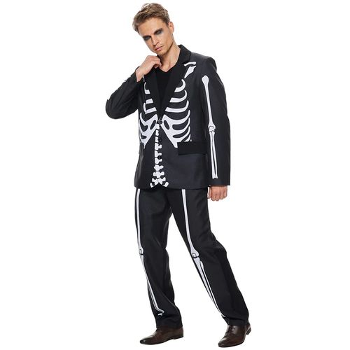 Eraspooky Skeleton Costume Suit Men's Bone Party Halloween Suit