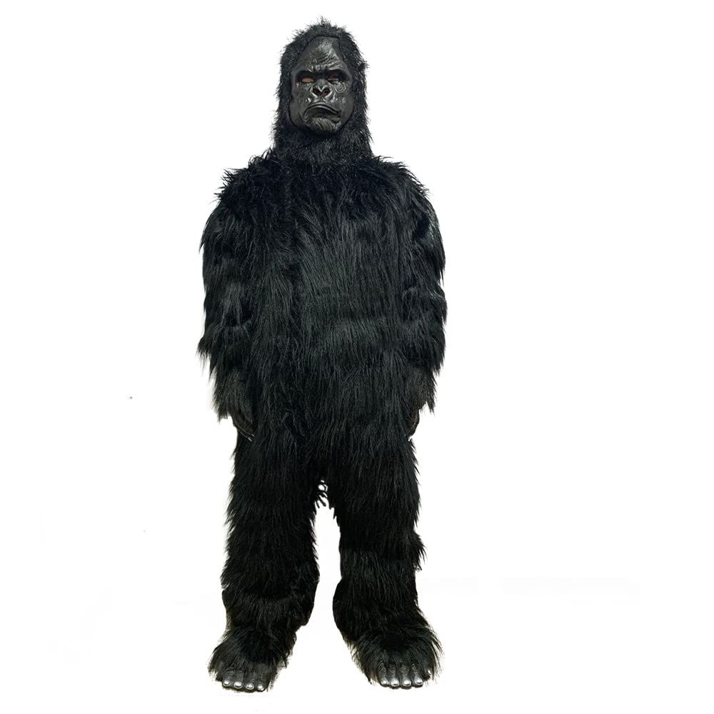 EraSpooky Disfraz de gorila adulto para Halloween Trajes de cosplay de chimpancés feroces realistas para hombres