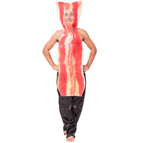 Eraspooky Adulte Bacon Strip Costume Unisexe Petit Déjeuner Nourriture Outfit Halloween Costume Hommes