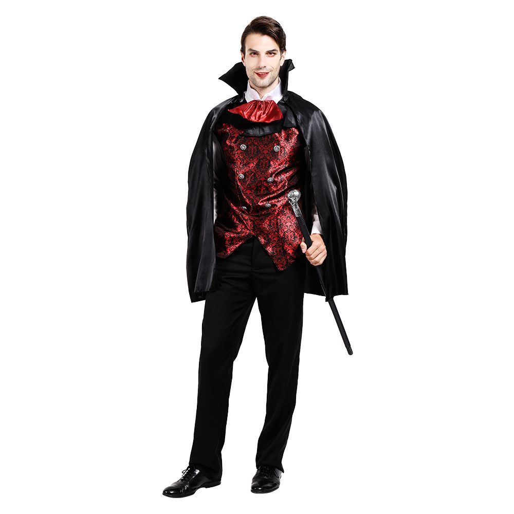 EraSpooky Vampire Halloween Costume Men Gothic Dracula Adult Fancy Dress