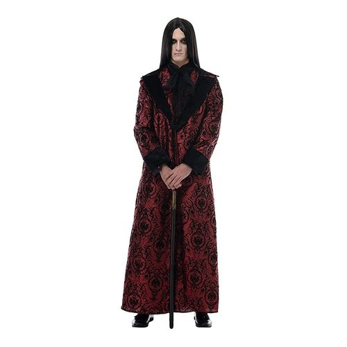 EraSpooky Men Halloween Gothic Deluxe Full Length Vampire Costume