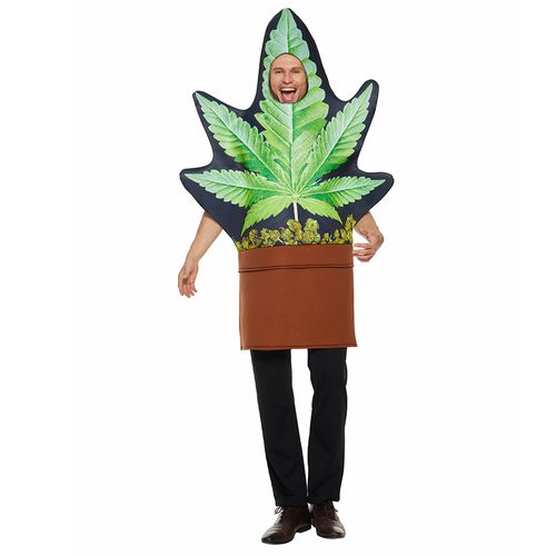 Eraspooky Adulte Pot Feuille Costume Drôle Weed Pot De Fleur Costume De Mascotte
