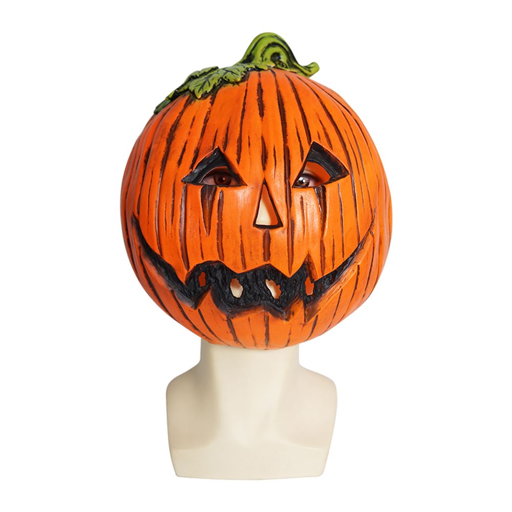 Masque de citrouille effaçable Accessoires de costume d'horreur d'Halloween en latex