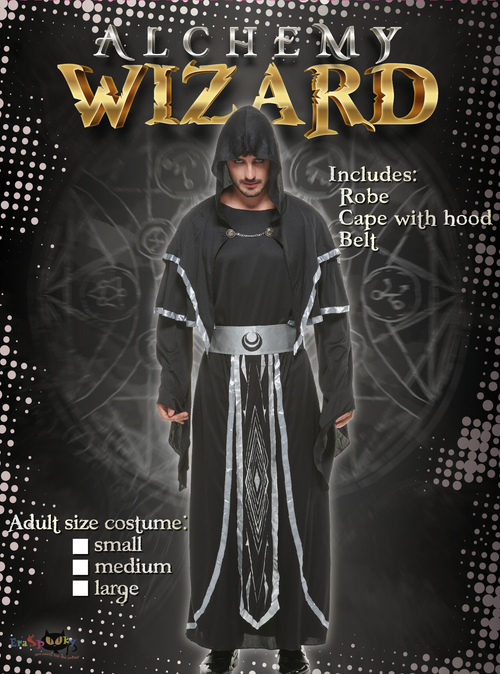 Eraspooky Hommes Assistant Sorcier Médiéval Warlock Halloween Costume Prêtre Robe Cosplay