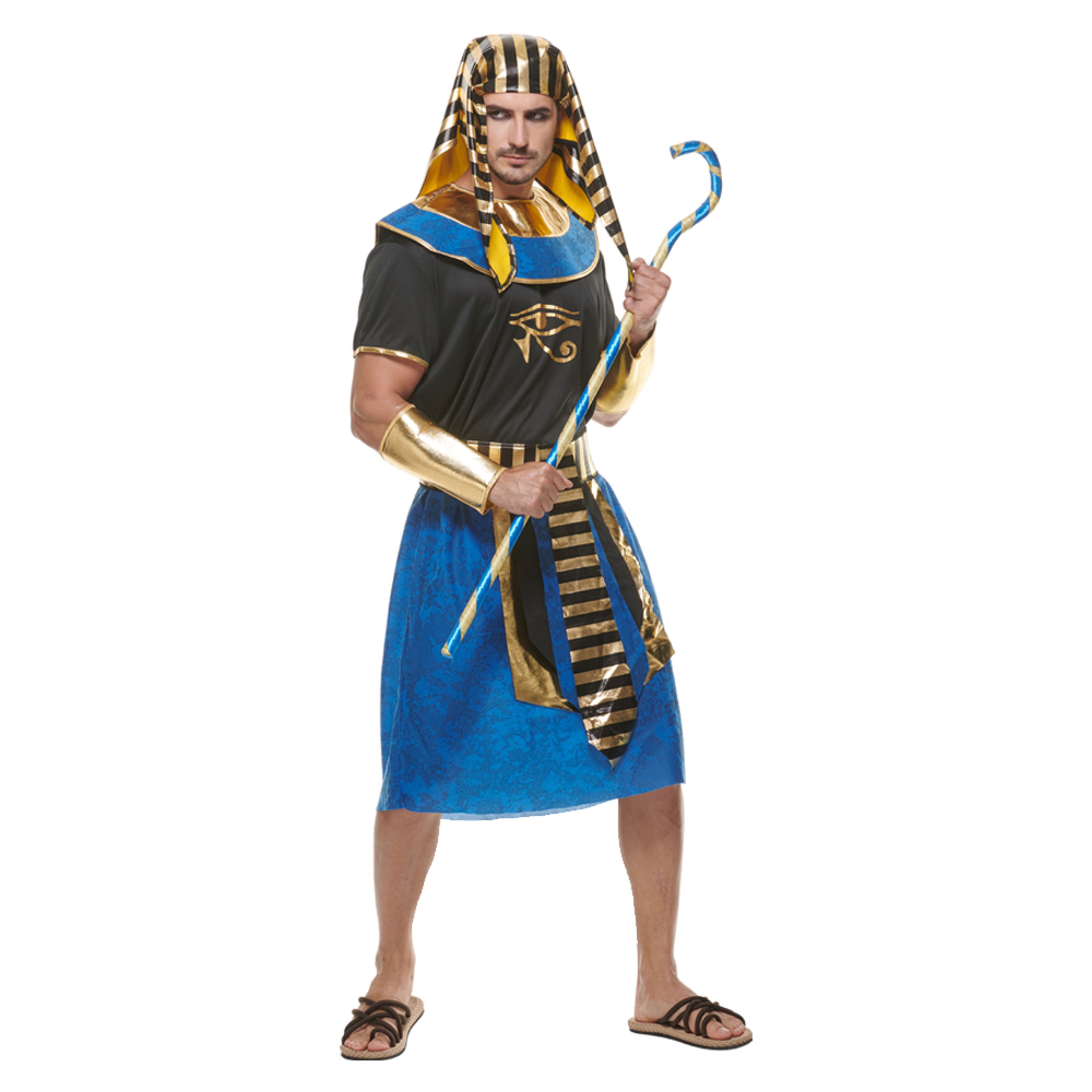 Men's Egyptian Costume Ancient Robe Pharaoh Egypt King Set Halloween Fancy  Dress