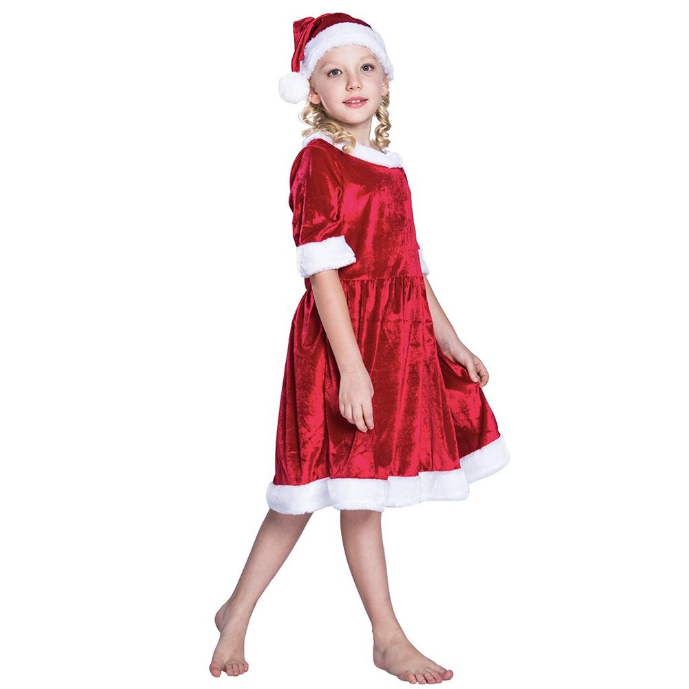 EraSpooky Girls Christmas Santa Claus Costume Dress Suit