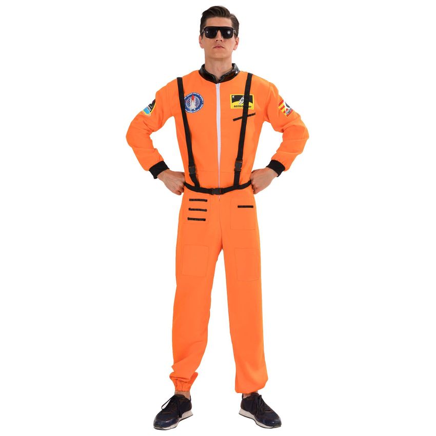 EraSpooky Men s Astronaut Costume Spaceman Suit Halloween Adult