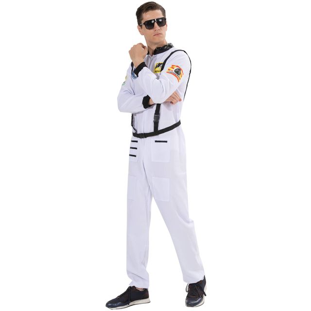 EraSpooky Men's Astronaut Costume Spaceman Suit Halloween Adult