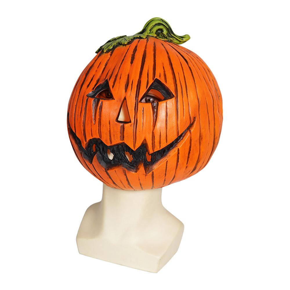 Masque de citrouille effaçable Accessoires de costume d'horreur d'Halloween en latex