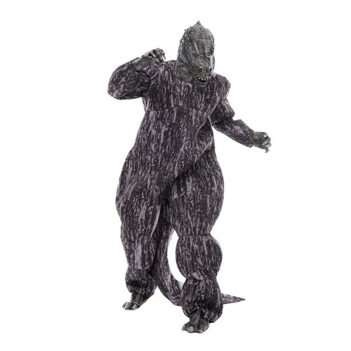 EraSpooky Costume de monstre dinosaure pour homme Halloween Deluxe Accessoires Gris