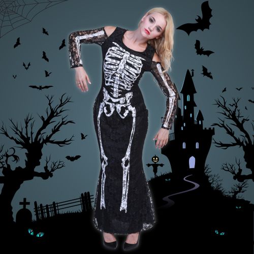 EraSpooky Women's Halloween Skeleton Zombie Costume