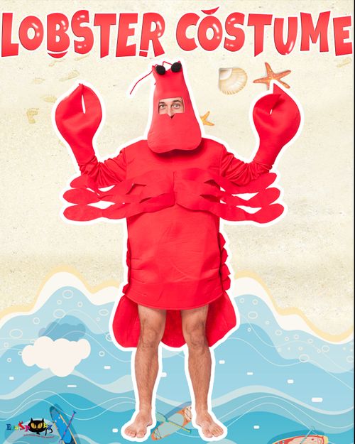 EraSpooky Men's Halloween Lobster Costume