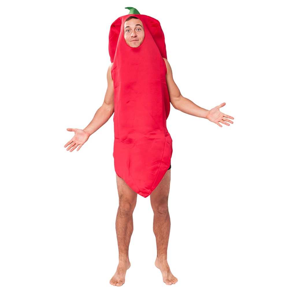 EraSpooky Lustiges Chili-Pfeffer-Kostüm für Erwachsene für die Weihnachts-Halloween-Party