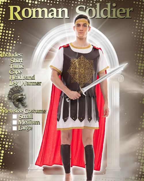 EraSpooky Roman Warrior Costume Hommes Soldat Halloween Gladiator Party Dress Up