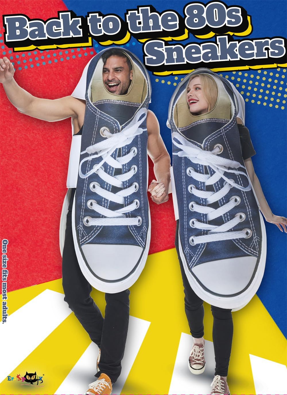 EraSpooky Sneaker-Kostüm für Erwachsene, lustige Halloween-Paar-Schuh-Outfits