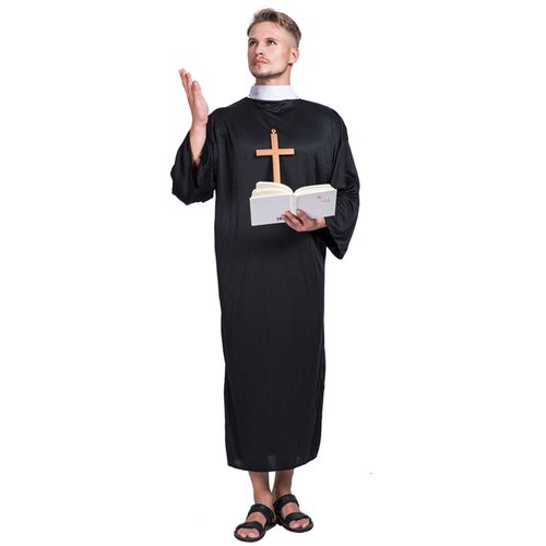EraSpooky Adult Medieval Priest Robe Costume
